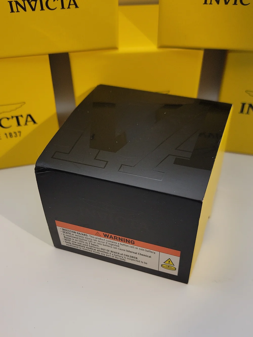 Invicta Racing Black Yellow 69667 Chronograph Men's 44.5mm Vaulthan Watch Unisex